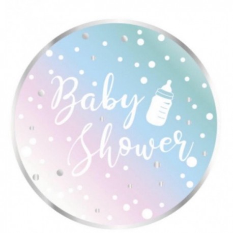 8 Babyparty-Pappteller, Ø 23cm