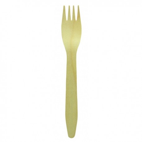 12 forchette in legno, 16 cm