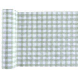 Vichy-Tischläufer, grün, 26 cm x 3 Meter
