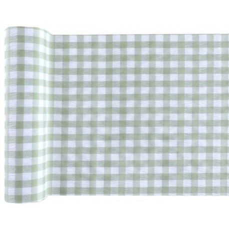 Vichy-Tischläufer, grün, 26 cm x 3 Meter