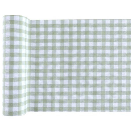 Vichy-Tischläufer, grün, 26 cm x 3 Meter