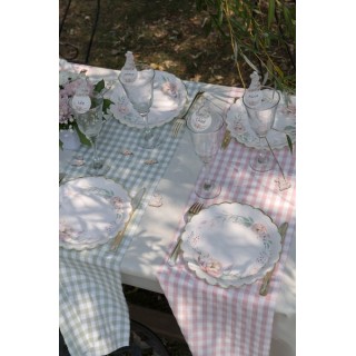 Chemin de table Vichy, vert, 26 cm x 3 mètres