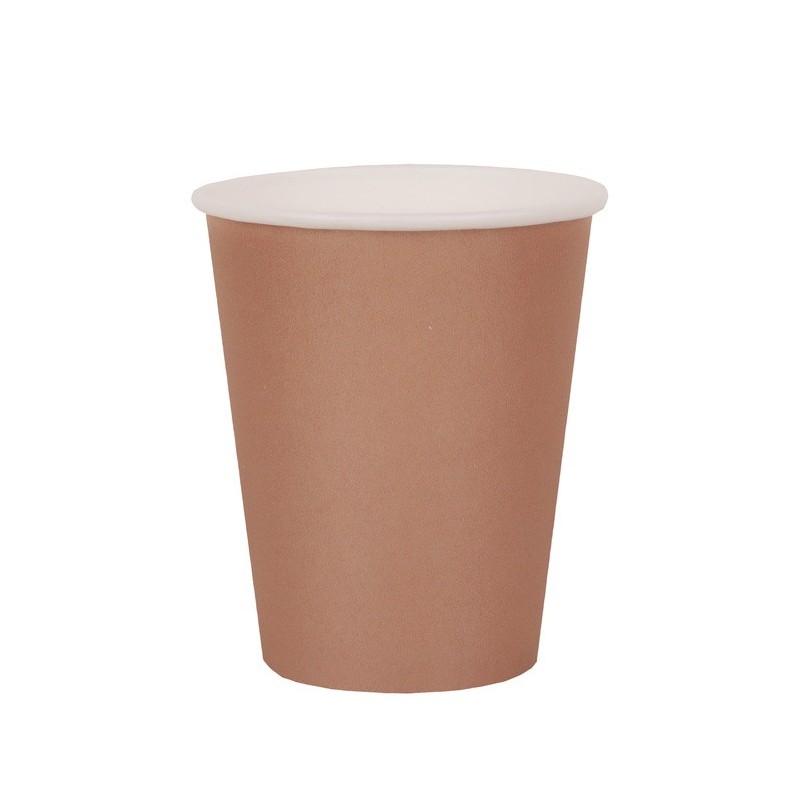 10 Rainbow Cups, Karton, bronze, ø 7,8 x 9,7 cm / 27cl