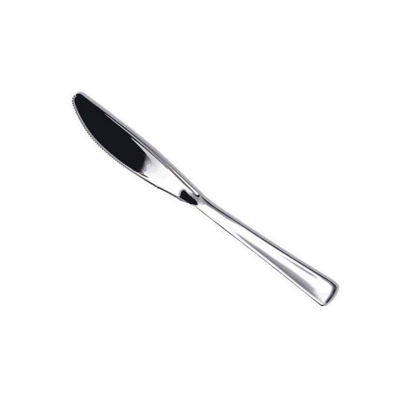 50 Couteaux plast.,  argent, lavable & réutilisable