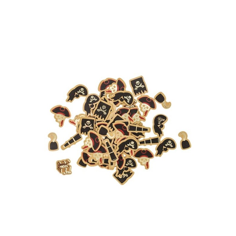 100 Piratenkonfetti 6 verschiedene Modelle 1,5 A 3 cm