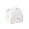 10 Contenants  Communion Pureté blancs et or  5 x 7cm