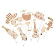 Kit Photo Booth Exotic Mood Sand und Gold 11St