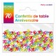 Confettis de table multicolore en papier 70 ans