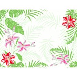100 Dunicel Tropical Lily Tischsets, 30x40cm