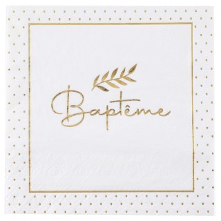 20 Servietten „Taufe“, 33x33 cm, 3-lagig