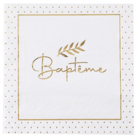 20 Servietten „Taufe“, 33x33 cm, 3-lagig