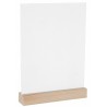 1 segnatavolo, 10x14cm, legno e bianco.