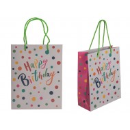 1 sacchetto regalo multicolore "Happy Birthday".