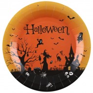 10 piatti di carta casa stregata, Halloween, 22,5 cm