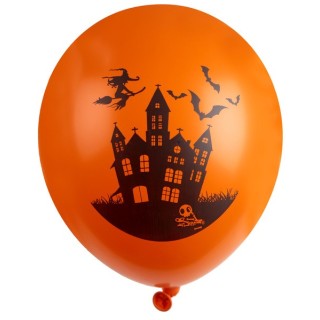 6 Ballons Maison hantée Halloween Ø 30cm