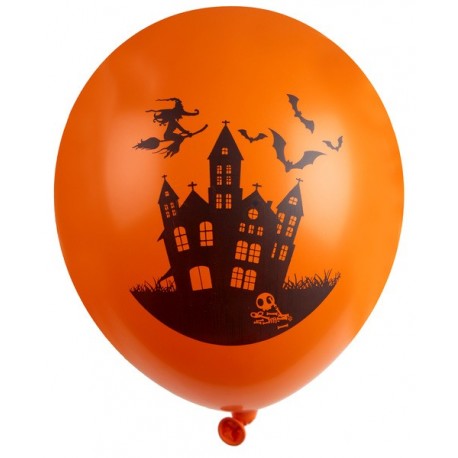 6 Ballons Maison hantée Halloween Ø 30cm