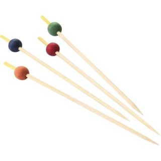 200 Bamboospieße mit Kugel 15 cm