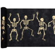 1 Chemin de table, squelette halloween, 5m x 30cm