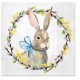 20 Serviettes papier 33x33xcm lapin