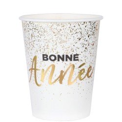 10 Tassen "Bonne Année", ø 7,8 x 9,7 cm / 27cl