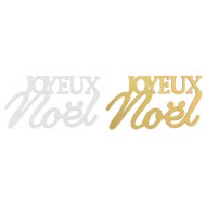 10 Deko zum Streuen „Joyeux Noël“ Sparkling