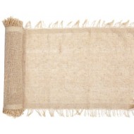 1 Chemin de table franges, coton, 26 cm x 3 mètres