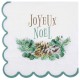 20 Servietten „Joyeux Noël“, 33x33cm, 3-lagig