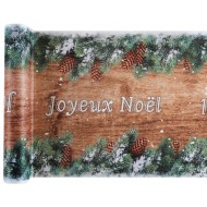 Tannenzapfen "Joyeux Noël" -Tischläufer, 30 cm x 5 m