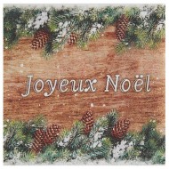 20 Tannenzapfen-Weihnachtsservietten 33x33cm, 3-lagig