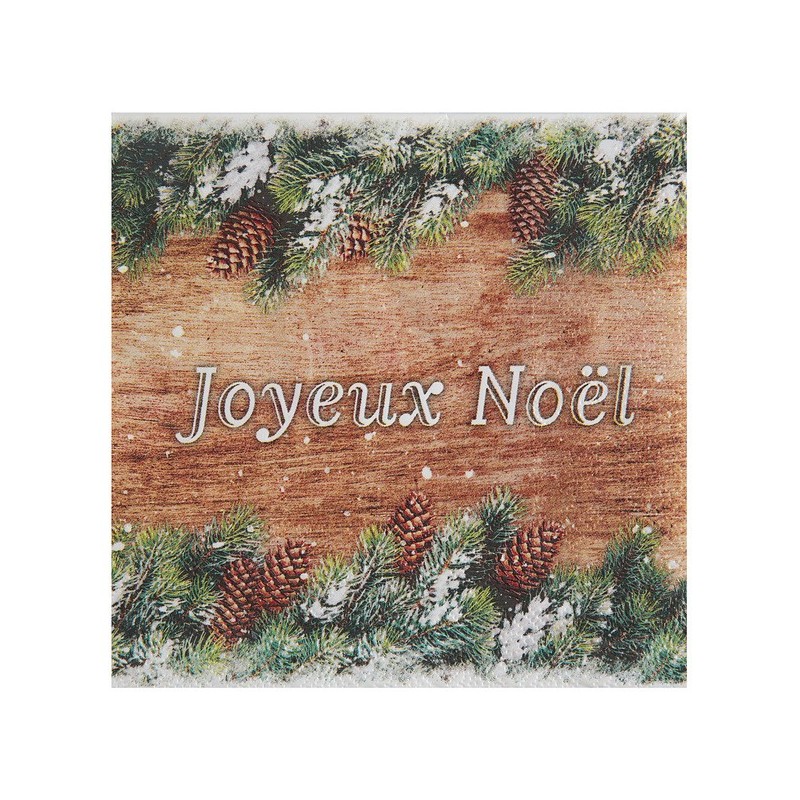 20 Tovaglioli Natalizi Pigna 33x33cm, 3 veli