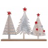 1 Decorazione di 3 abeti con stella cadente, 23x3x18cm in legno