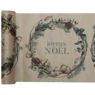 Tischläufer „Joyeux Noël“ 28cm x 2,5m, grün