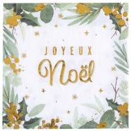 10 traditionelle Weihnachtsservietten, 3-lagig, 33 x 33 cm, gold