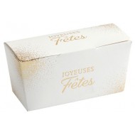 5 Ballotins „Joyeuses fêtes“ 125gr weiß