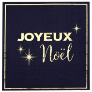 10 Serviettes Noël chic, 3plis 33x33cm marine