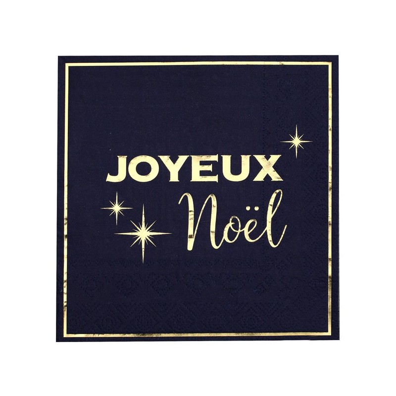 10 schicke Weihnachtsservietten, 3-lagig, 33 x 33 cm, Marineblau