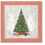 20 Tovaglioli di carta 33 x 33 cm albero di natale