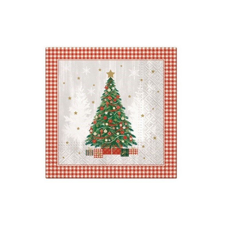 Papierservietten 33 x 33 cm Weihnachtsbaum