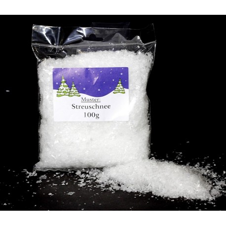 1 Sachet de 100gr. de neige artificielle blanche