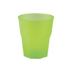 20 Verres à caipiriña, mojito, plastique PP, vert