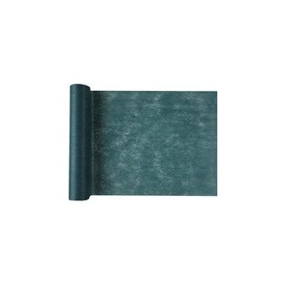 Chemin de table intissé, uni, 0.30 x 10 m, Bleu canard