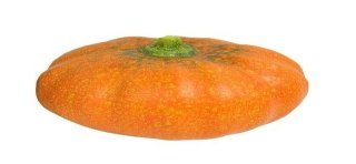 1 Citrouille céramique14x14x12cm céramique vert foncé ou orange