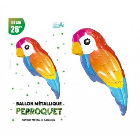 1 Ballon métallique perroquet