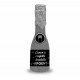 1 silberne Konfettikanone-Flasche 16 cm