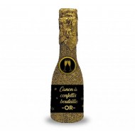 1 Bottiglia di cannone spara coriandoli dorato 16 cm