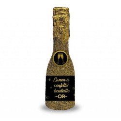 1 Bottiglia di cannone spara coriandoli dorato 16 cm