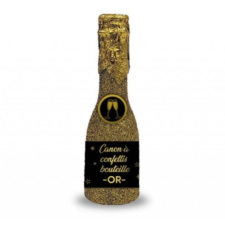 1 Flasche goldene Konfettikanone 16cm
