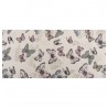 Runner da tavolo in lino con farfalle, 28 cm x 5 m