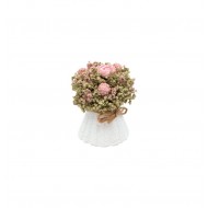 1 Bouquet fleurs roses Apolline 6,5x9cm