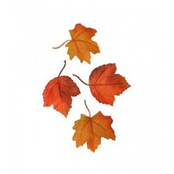 Sacchetto da 12 fogli in tessuto autunnale 11x8 cm